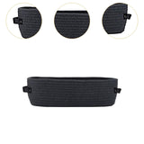 Maxbell Cotton Rope Woven Basket Bathroom Organizer Bin for Living Room Home Cabinet Black