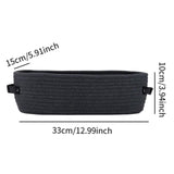 Maxbell Cotton Rope Woven Basket Bathroom Organizer Bin for Living Room Home Cabinet Black