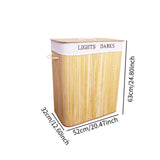 Maxbell Laundry Basket Bamboo Decorative Laundry Hamper for Toys Living Room Clothes Yellow