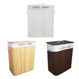 Maxbell Laundry Basket Bamboo Decorative Laundry Hamper for Toys Living Room Clothes Yellow