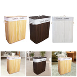 Maxbell Laundry Basket Bamboo Decorative Laundry Hamper for Toys Living Room Clothes Yellow