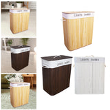 Maxbell Laundry Basket Bamboo Decorative Laundry Hamper for Toys Living Room Clothes Yellow