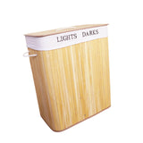 Maxbell Laundry Basket Bamboo Decorative Laundry Hamper for Toys Living Room Clothes Yellow