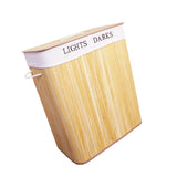 Maxbell Laundry Basket Bamboo Decorative Laundry Hamper for Toys Living Room Clothes Yellow