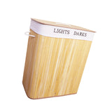 Maxbell Laundry Basket Bamboo Decorative Laundry Hamper for Toys Living Room Clothes Yellow