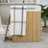 Maxbell Laundry Basket Bamboo Decorative Laundry Hamper for Toys Living Room Clothes Yellow