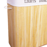 Maxbell Laundry Basket Bamboo Decorative Laundry Hamper for Toys Living Room Clothes Yellow