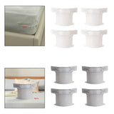 Maxbell 4 Pieces Bed Sheet Holders Easy Installation Keep Firm and Tight with Strips White