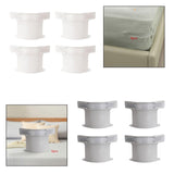 Maxbell 4 Pieces Bed Sheet Holders Easy Installation Keep Firm and Tight with Strips White