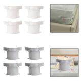 Maxbell 4 Pieces Bed Sheet Holders Easy Installation Keep Firm and Tight with Strips White
