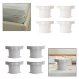 Maxbell 4 Pieces Bed Sheet Holders Easy Installation Keep Firm and Tight with Strips White