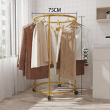Maxbell Floor Drying Rack with Wheels Clothing Storage Rack for Home Hallway Bedroom