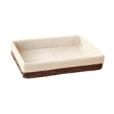 Maxbell Woven Basket Modern Rectangular Organizer Bin for Fruits Appetizer Breakfast coffee L