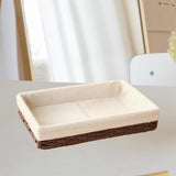 Maxbell Woven Basket Modern Rectangular Organizer Bin for Fruits Appetizer Breakfast coffee L
