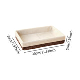 Maxbell Woven Basket Modern Rectangular Organizer Bin for Fruits Appetizer Breakfast coffee L