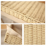 Maxbell Woven Basket Modern Rectangular Organizer Bin for Fruits Appetizer Breakfast Beige S