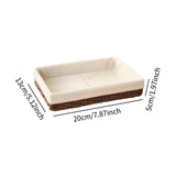 Maxbell Woven Basket Modern Rectangular Organizer Bin for Fruits Appetizer Breakfast coffee S