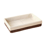 Maxbell Woven Basket Modern Rectangular Organizer Bin for Fruits Appetizer Breakfast coffee S
