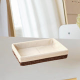 Maxbell Woven Basket Modern Rectangular Organizer Bin for Fruits Appetizer Breakfast coffee S