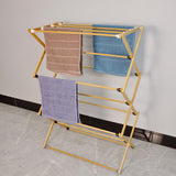 Maxbell Clothes Drying Rack Foldable x Shaped Bamboo for Indoor Outdoor Balcony Yard