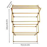 Maxbell Clothes Drying Rack Foldable x Shaped Bamboo for Indoor Outdoor Balcony Yard