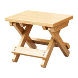Maxbell Folding Stool Wooden Compact Outdoor Camping Seat for Camping Fishing Garden