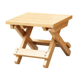 Maxbell Folding Stool Wooden Compact Outdoor Camping Seat for Camping Fishing Garden