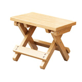 Maxbell Folding Stool Wooden Compact Outdoor Camping Seat for Camping Fishing Garden