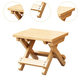 Maxbell Folding Stool Wooden Compact Outdoor Camping Seat for Camping Fishing Garden