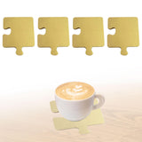 Maxbell 4 Pieces Wooden Coasters Ideal Puzzle Coasters for Tabletop Cafe Office