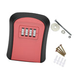 Maxbell Key Lock Box Sturdy Key Storage Box for Office Outdoor House Keys Room Cards Red
