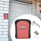 Maxbell Key Lock Box Sturdy Key Storage Box for Office Outdoor House Keys Room Cards Red