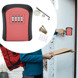 Maxbell Key Lock Box Sturdy Key Storage Box for Office Outdoor House Keys Room Cards Red