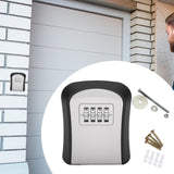 Maxbell Key Lock Box Sturdy Key Storage Box for Office Outdoor House Keys Room Cards Gray