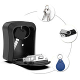 Maxbell Key Lock Box Sturdy Key Storage Box for Office Outdoor House Keys Room Cards Black