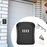 Maxbell Key Lock Box Sturdy Key Storage Box for Office Outdoor House Keys Room Cards Black