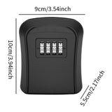 Maxbell Key Lock Box Sturdy Key Storage Box for Office Outdoor House Keys Room Cards Black