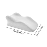 Maxbell Adult Memory Foam Bed Pillow Anti Slip Bottom Multipurpose for Backrest Soft Light Gray