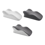 Maxbell Adult Memory Foam Bed Pillow Anti Slip Bottom Multipurpose for Backrest Soft Light Gray