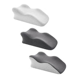 Maxbell Adult Memory Foam Bed Pillow Anti Slip Bottom Multipurpose for Backrest Soft Light Gray