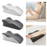 Maxbell Adult Memory Foam Bed Pillow Anti Slip Bottom Multipurpose for Backrest Soft Light Gray