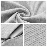 Maxbell Adult Memory Foam Bed Pillow Anti Slip Bottom Multipurpose for Backrest Soft Light Gray