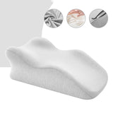 Maxbell Adult Memory Foam Bed Pillow Anti Slip Bottom Multipurpose for Backrest Soft Light Gray