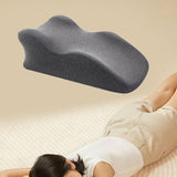 Maxbell Adult Memory Foam Bed Pillow Anti Slip Bottom Multipurpose for Backrest Soft Dark Grey