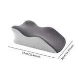Maxbell Adult Memory Foam Bed Pillow Anti Slip Bottom Multipurpose for Backrest Soft Mixed Grey