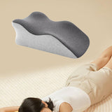 Maxbell Adult Memory Foam Bed Pillow Anti Slip Bottom Multipurpose for Backrest Soft Mixed Grey