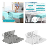 Maxbell 4x Bed Sheet Holders Clips Mattress Bed Sheet Corner Fasteners for Twin Home White