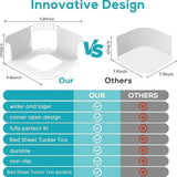 Maxbell 4x Bed Sheet Holders Clips Mattress Bed Sheet Corner Fasteners for Twin Home White