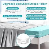 Maxbell 4x Bed Sheet Holders Clips Mattress Bed Sheet Corner Fasteners for Twin Home White