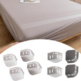 Maxbell 4x Bed Sheet Holder Easy Installation Universal Keep Sheets Firm Tight Clips white